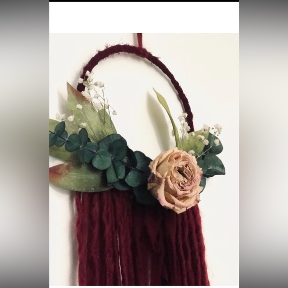Floral Burgundy Wallhanging - Picture 3 of 3